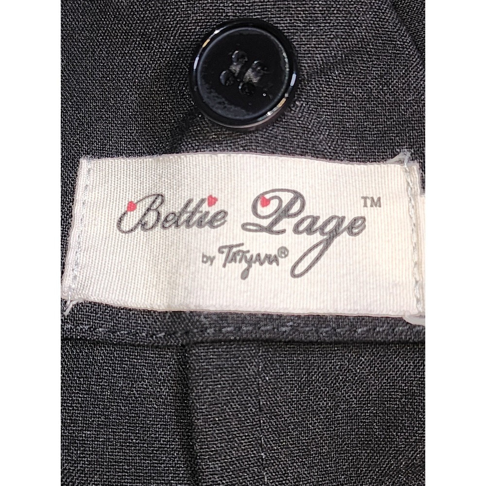 Bettie Page by Tatyana Black High Waisted Pencil Midi Skirt Sz S Rockabilly - Picture 4 of 8